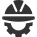 Construction management and site supervision icon